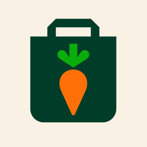 instacart logo green bag with carrot on it